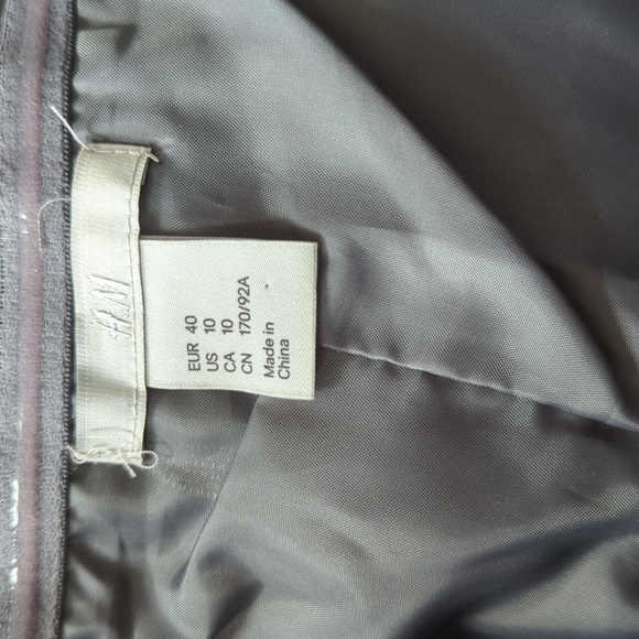 H&M grey semi-formal strapless dress size 10 - Picture 3 of 5